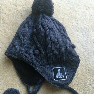 NFL Super Bowl XLVI 46 New York Giants NE Patriots Gray Knit Winter Tassles Hat